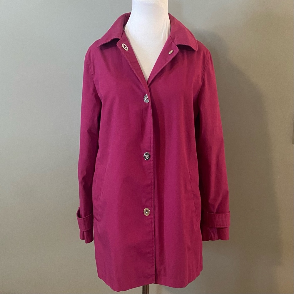 Dennis by Dennis Brasso Trench, Raspberry, Size S